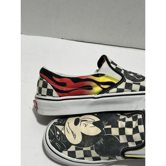 Vans Disney Mickey & Minnie Mouse Checkered Flames Men’s Size 9 Women’s 10.5 - Picture 9 of 9